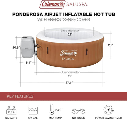 Spa redondo hinchable de lujo para exteriores